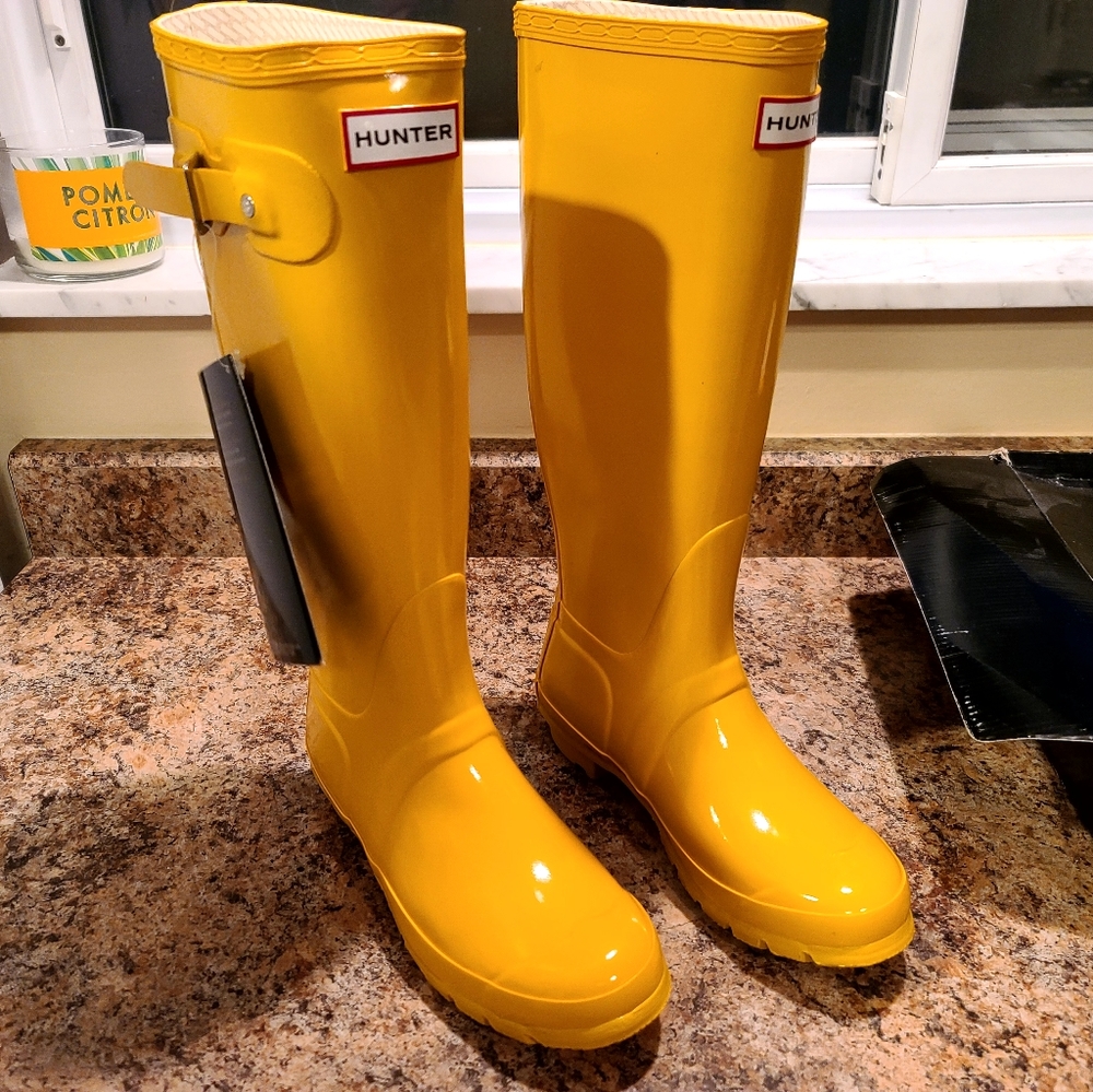 Hunter original tall gloss rain boots